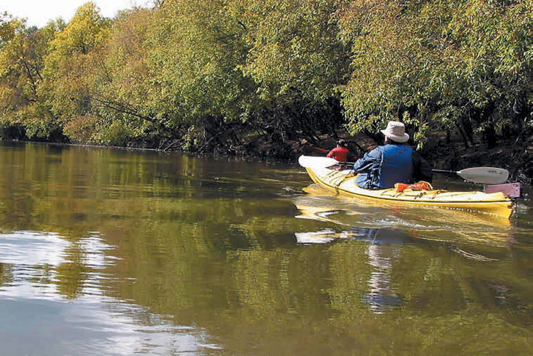 kayak through meandering prairie rivers in Winnipeg