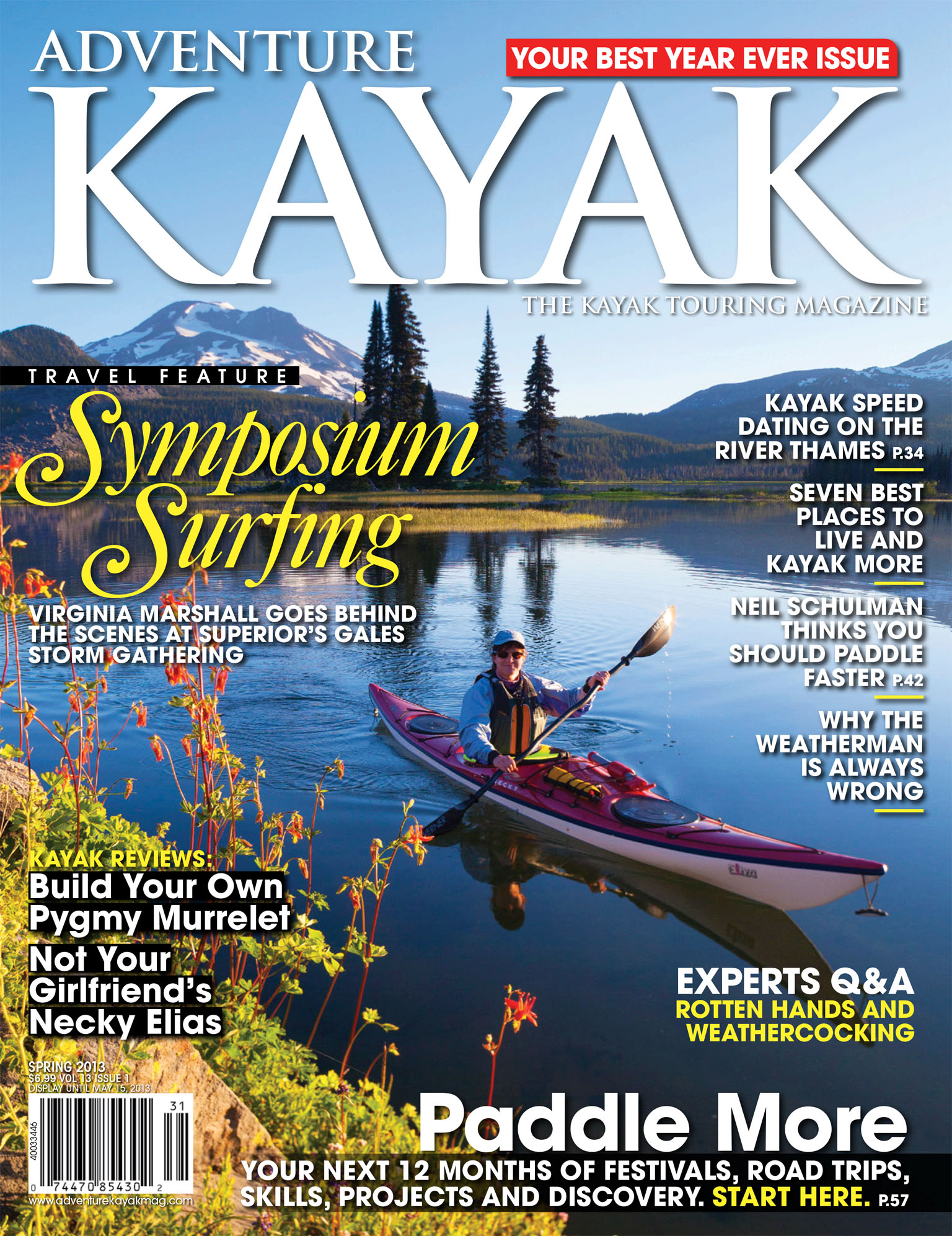 Cover of the Spring 2013 issue of Adventure Kayak Magazine