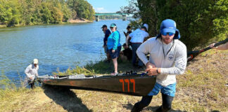 Matt Taylor & Myles Sumerlin Portaging Day 1 | Photo Courtesy of Alabama Scenic River Trail, Inc
