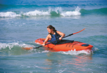 Inflatable Kayak Review: Aquaglide Chelan 155 HB XL - Paddling