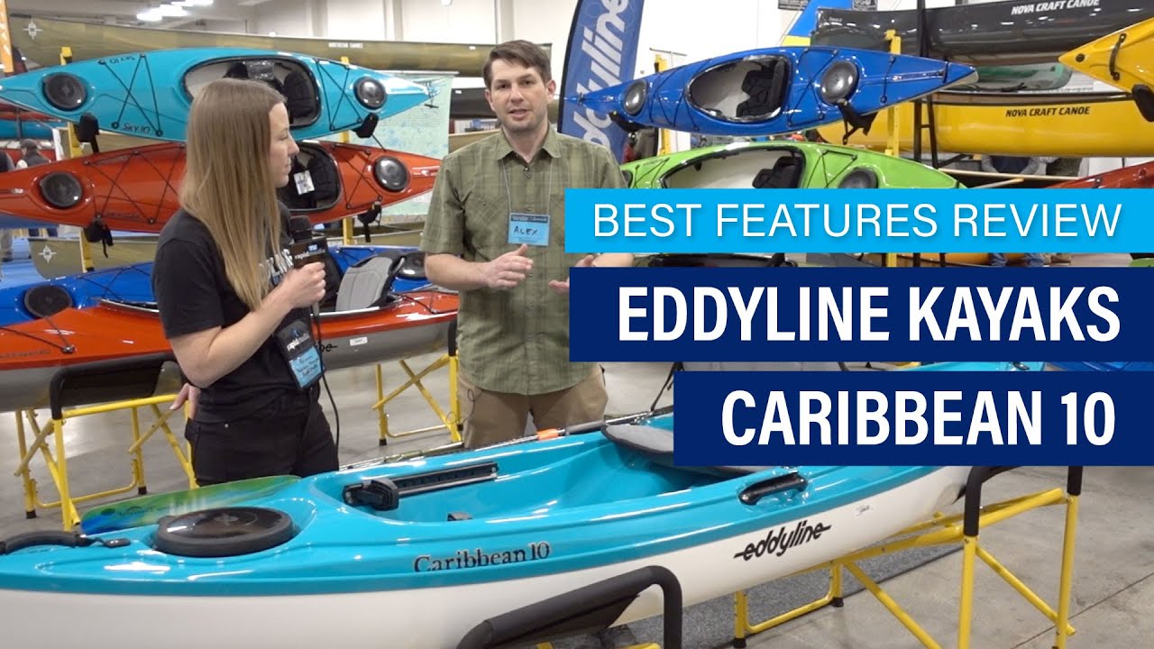 Eddyline Caribbean 10 recreational kayak on display at Canoecopia 2024