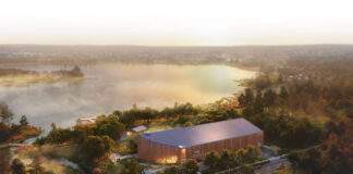 rendering of the exterior of the new Canadian Canoe Museum