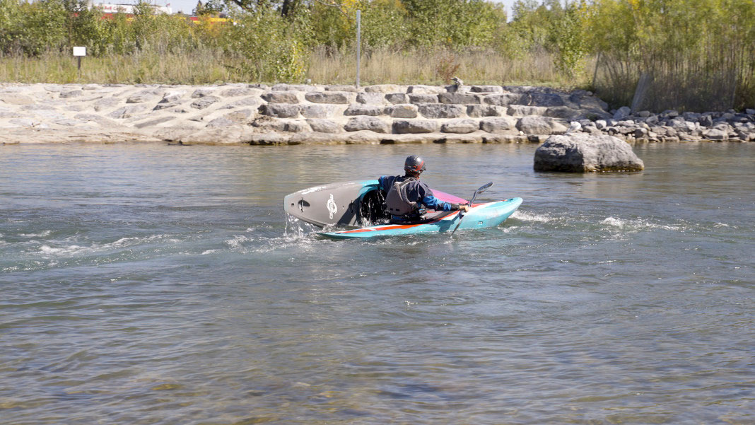 directing the kayak while performing a rescue