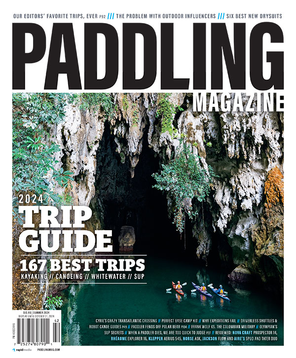 Cover of the Summer 2024 issue of Paddling Magazine, Issue 72