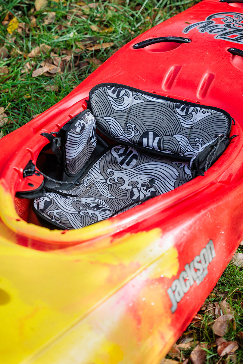 detail of the outfitting on the Jackson Kayak Flow