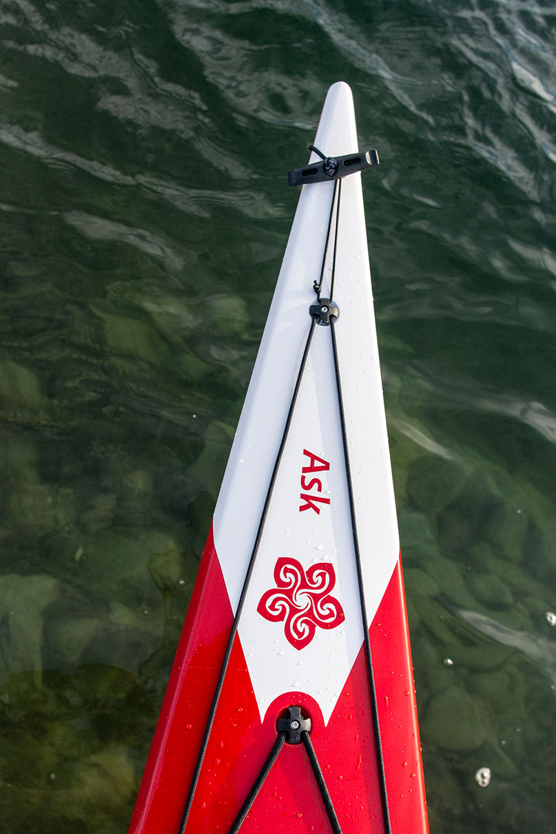 detail of stern on the Norse Kayaks Ask touring kayak