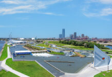 The view at Riversport OKC whitewater park, host of the first ever PTC Colab event